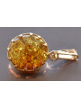 "14K 585 Pendentif Ambre Or Rose Vintage d'Authenticité" vpab001